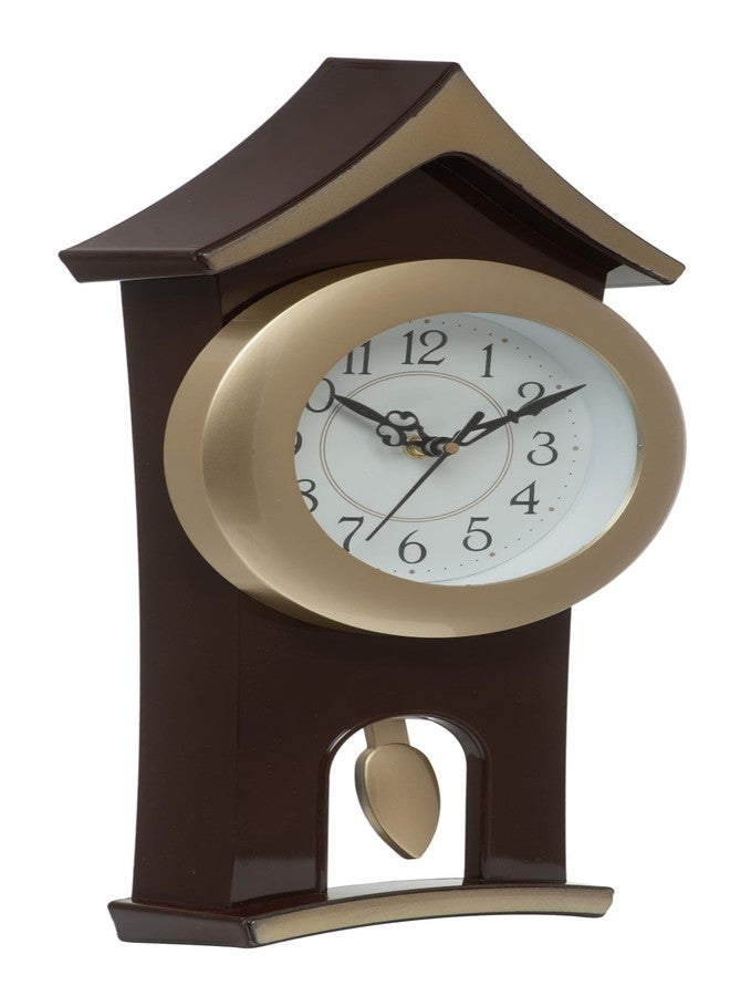 Harbour Analog Latest Stylish New Models Wall Clock with Pendulum for Home Living Room Hall Bedroom (Size Height 40 CM X Width 17.5 CM)- Home Decor Big Size Wall Clock vate (Golden) - Image 4